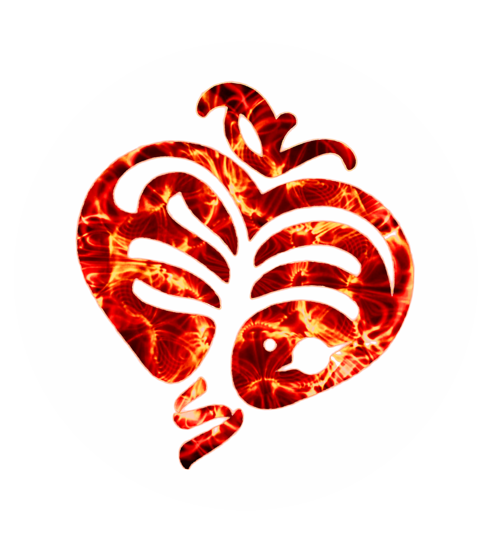 Logo coeur cymatique rouge rond blanc 1